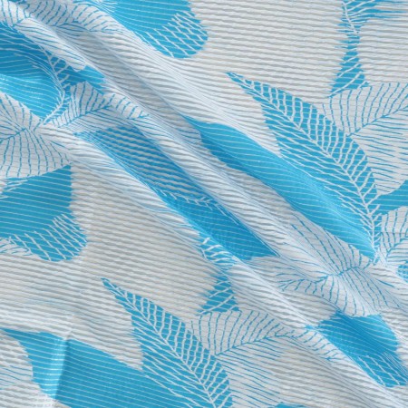 Blue jacquard leaves